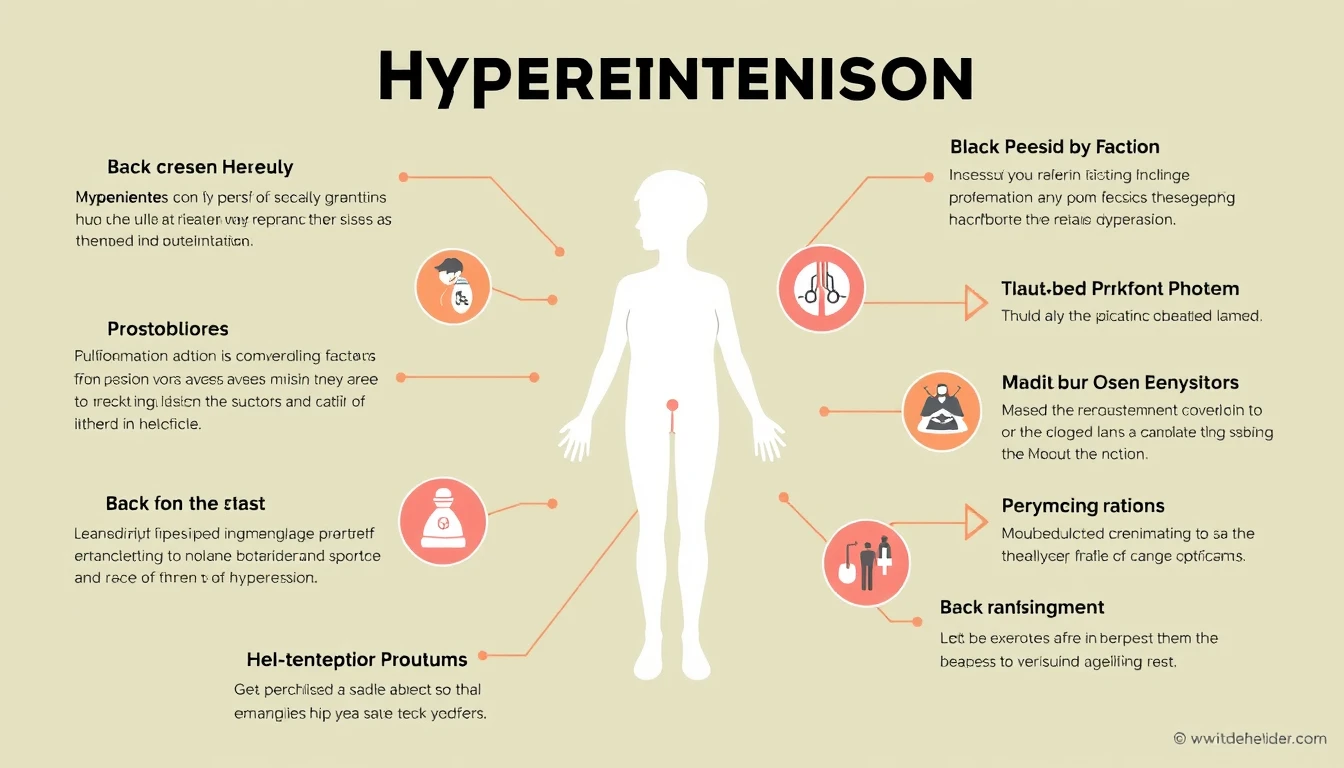 Infografía que muestra varios factores de riesgo de hipertensión